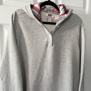 Lands End Girls Gray Hoodie